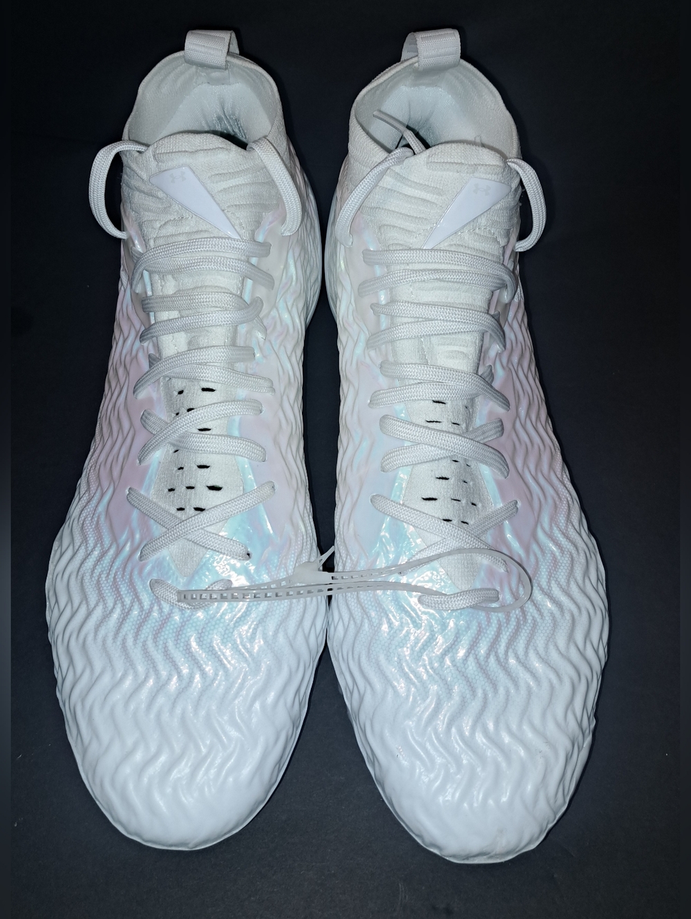 New Listed Use, Under Armour Spotlight Pro Cleats Men's Size 13 Iridescent White